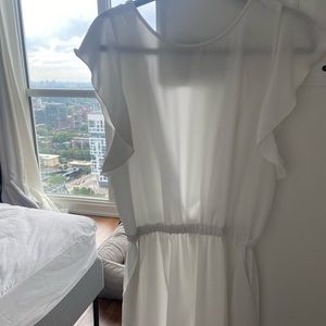 White Aritzia Romper with Open Back